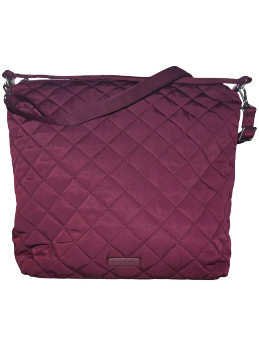 Vera Bradley Slouchy Oversize Hobo Crossbody Purse Bag Quilted Raisin NWT